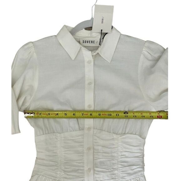 SOVERE Revolve Refresh Collared Shirt Dress Chalk White Extra Small‎ - Picture 8 of 16